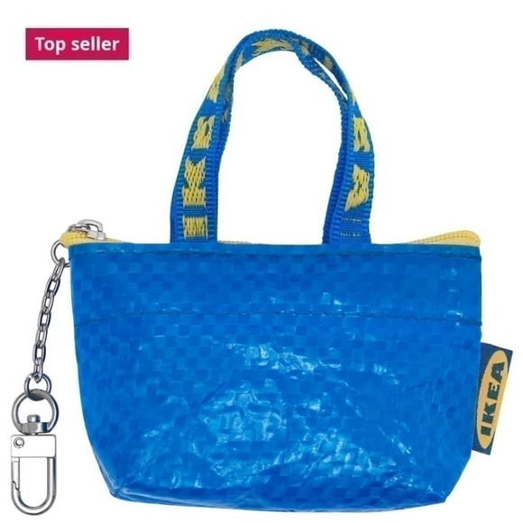 IKEA KNÖLIG Bag small blue ICONIC TOTE Zipper Pouch - Picture 10 of 10